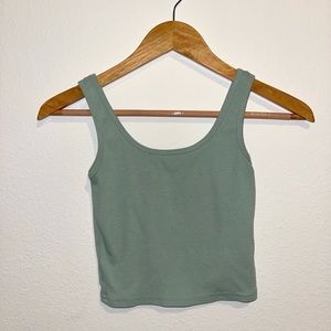 Green Cropped Tank Size Small